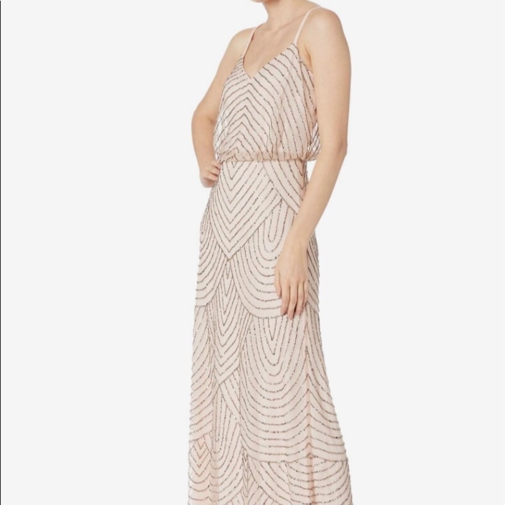 Adrianna Papell Beaded Blouson Gown size 4
